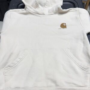 Carhartt Off-White Hoodie with Brown Logo
